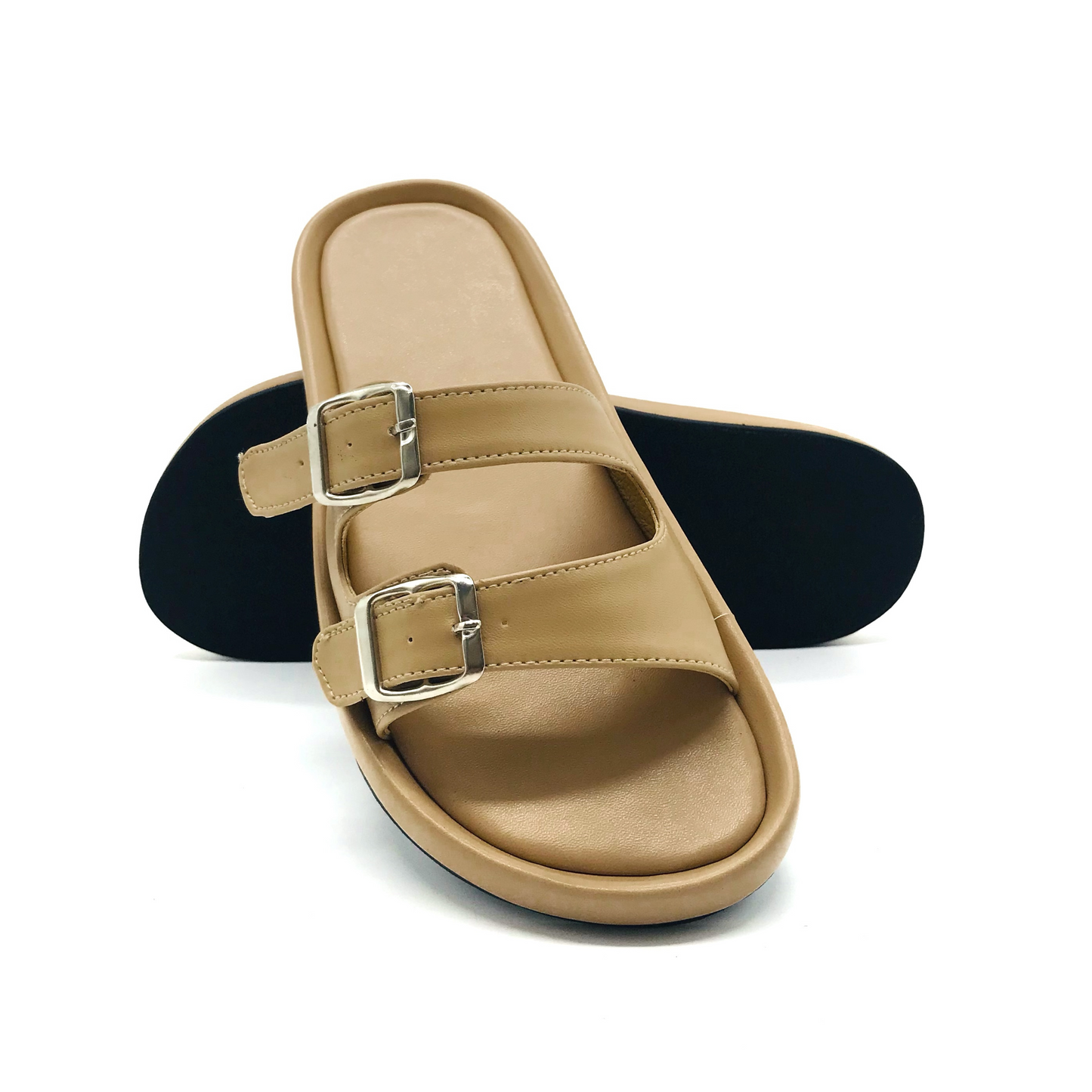 Marikina Made Flat Sandals 2 Straps Buckles Flip Flops Slip On Mall Quality (FRAIZA)