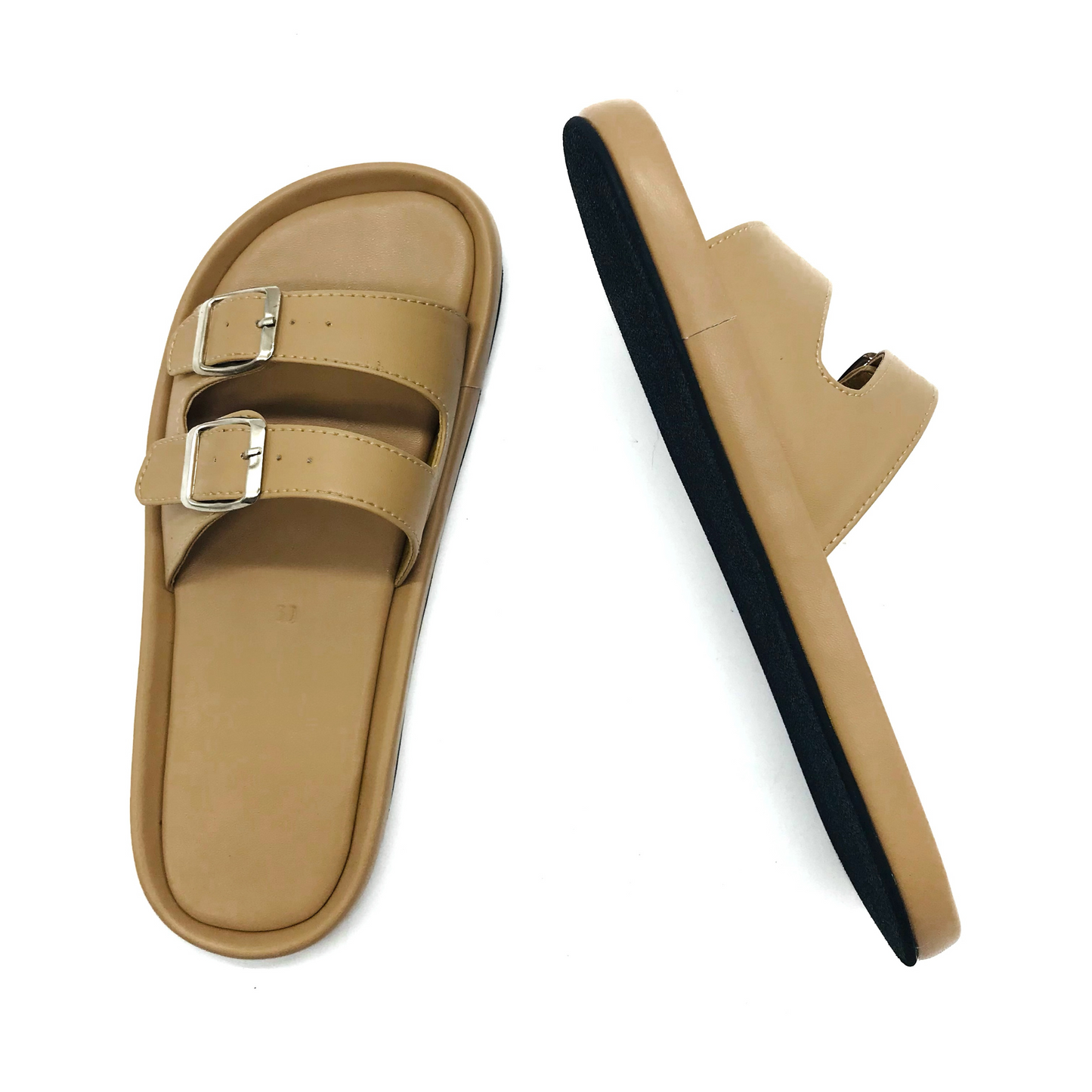 Marikina Made Flat Sandals 2 Straps Buckles Flip Flops Slip On Mall Quality (FRAIZA)