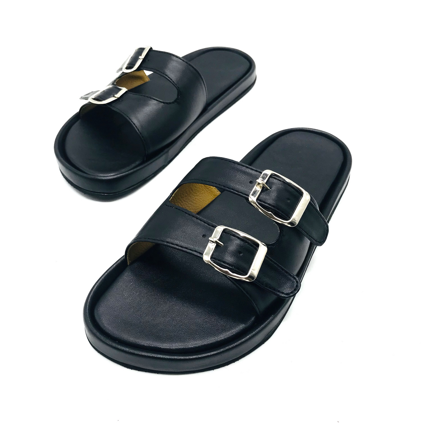 Marikina Made Flat Sandals 2 Straps Buckles Flip Flops Slip On Mall Quality (FRAIZA)