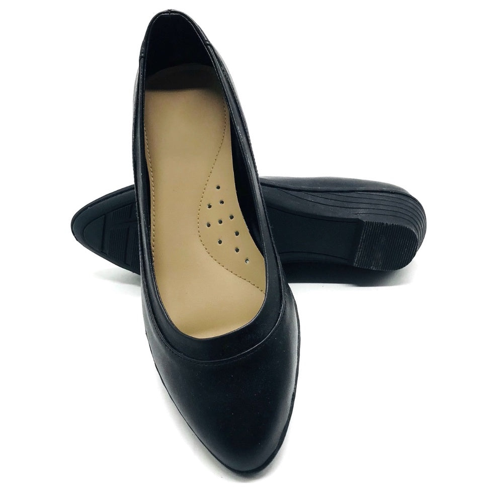 Machine Sewn/ Tahi School & Office Black Shoes Marikina Made Women Shoes